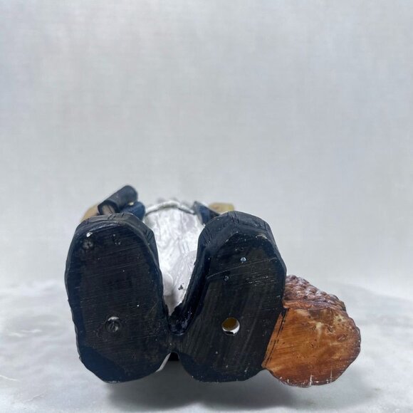 Vtg Faux Carved Wood Sea Captain Sailor Maritime Salty CoastalCore 8" Nautical - Picture 7 of 7